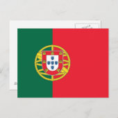 Briefkaart met vlag van Portugal (Voorkant / Achterkant)