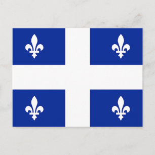 Briefkaart met vlag van Quebec, Canada