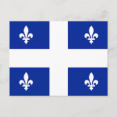Briefkaart met vlag van Quebec, Canada (Voorkant)