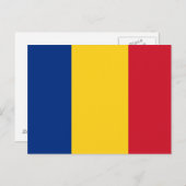 Briefkaart met vlag van Roemenië (Voorkant / Achterkant)