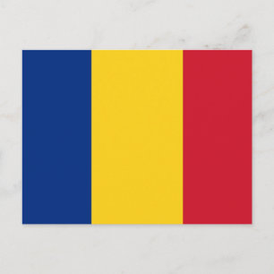 Briefkaart met vlag van Roemenië