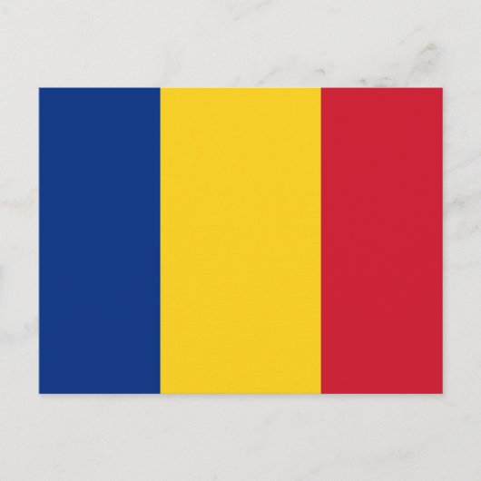 Briefkaart met vlag van Roemenië (Voorkant)