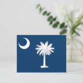 Briefkaart met vlag van South Carolina State - Ver (Staand voorkant)