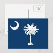 Briefkaart met vlag van South Carolina State - Ver (Voorkant / Achterkant)