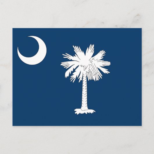 Briefkaart met vlag van South Carolina State - Ver (Voorkant)