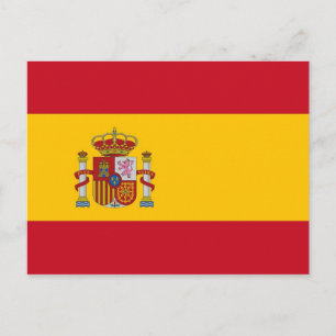 Briefkaart met vlag van Spanje