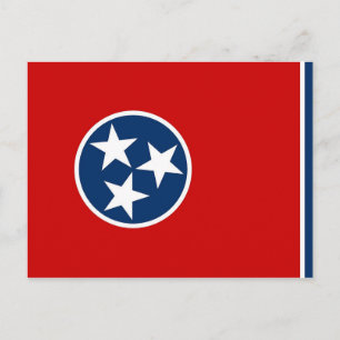 Briefkaart met vlag van Tennessee - Verenigde Stat