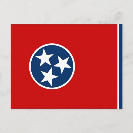 Briefkaart met vlag van Tennessee - Verenigde Stat (Voorkant)