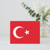 Briefkaart met vlag van Turkije (Staand voorkant)