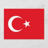 Briefkaart met vlag van Turkije (Voorkant)