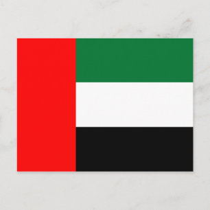 Briefkaart met vlag van Verenigde Arabische Emirat
