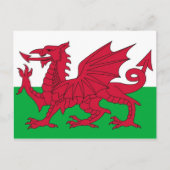 Briefkaart met vlag van Wales (Voorkant)