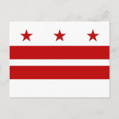 Briefkaart met vlag van Washington DC- Verenigde S (Voorkant)