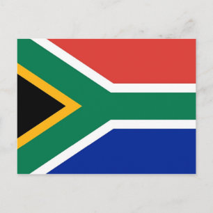 Briefkaart met vlag van Zuid-Afrika