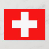 Briefkaart met vlag van Zwitserland (Voorkant)