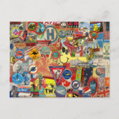 Briefkaart met vlaggen en stickers (Voorkant)