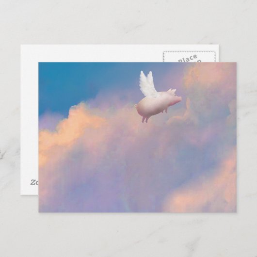 briefkaart met vleugels (Voorkant / Achterkant)