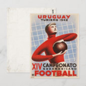 Briefkaart met  Voetbal van Uruguay (Voorkant / Achterkant)