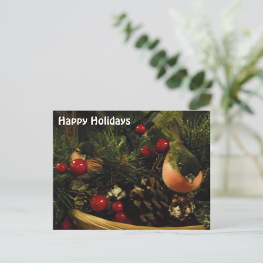 Briefkaart met vogeltjes (Staand voorkant)