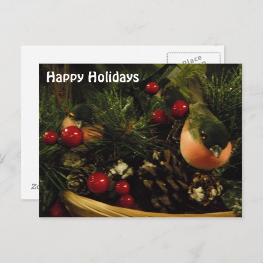 Briefkaart met vogeltjes (Voorkant / Achterkant)