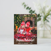 Briefkaart met vrolijk kerstfeest Prettige feestda (Staand voorkant)