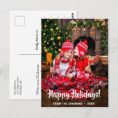 Briefkaart met vrolijk kerstfeest Prettige feestda (Voorkant / Achterkant)