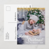 Briefkaart met vrolijk kerstfeest Prettige feestda (Voorkant / Achterkant)