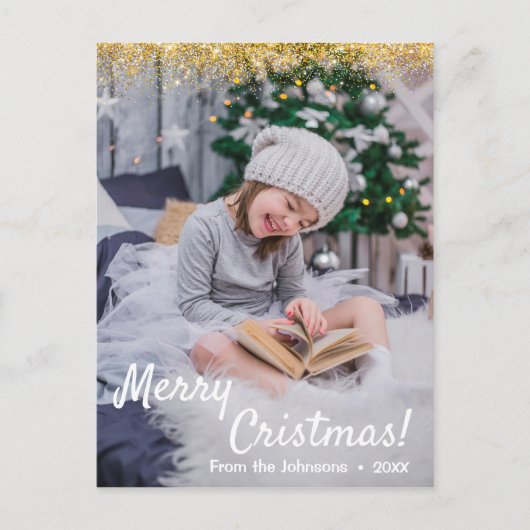 Briefkaart met vrolijk kerstfeest Prettige feestda (Voorkant)