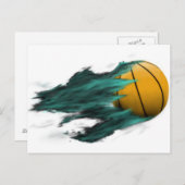 Briefkaart met vuurbal (Voorkant / Achterkant)