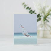 Briefkaart met wielsurfen (Staand voorkant)