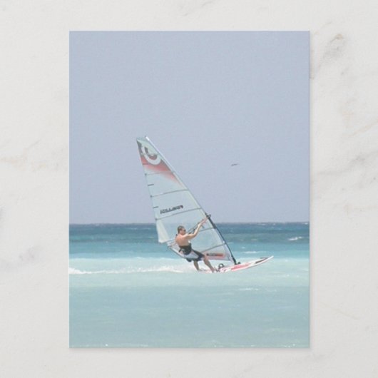 Briefkaart met wielsurfen (Voorkant)