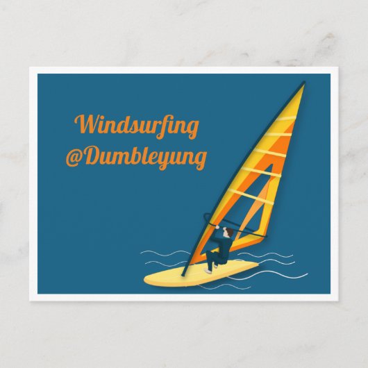 Briefkaart met wielsurfen (Voorkant)