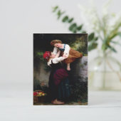 Briefkaart met William Bouguereau Painting (Staand voorkant)