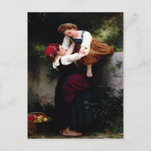 Briefkaart met William Bouguereau Painting