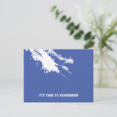 Briefkaart met witte grunge Vibe, vers (Staand voorkant)