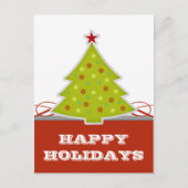 Briefkaart met witte kerstbomen (Voorkant)