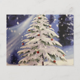 Briefkaart met witte kerstfeestdag