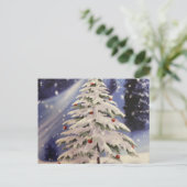 Briefkaart met witte kerstfeestdag (Staand voorkant)