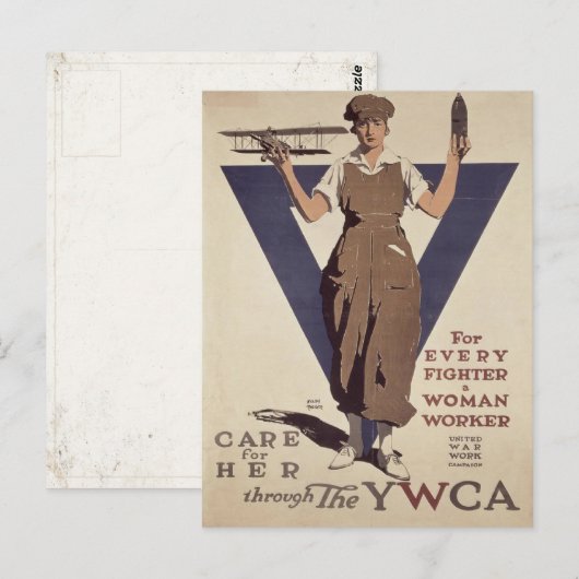 Briefkaart met WWII Propaganda Poster Print (Voorkant / Achterkant)