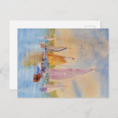 Briefkaart met zeilboot, zeilschip briefkaart, Mai (Voorkant / Achterkant)