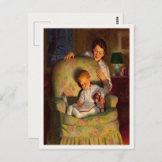  Briefkaart met zoete slapende Baby (Voorkant / Achterkant)