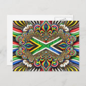 Briefkaart met Zuid-Afrikaanse kleuren Design (Voorkant / Achterkant)