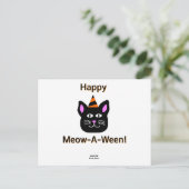 Briefkaart met zwart kattenvlees (Staand voorkant)