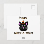 Briefkaart met zwart kattenvlees (Voorkant / Achterkant)