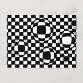 Briefkaart met zwarte en witte bubbels (Voorkant)