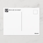 Briefkaart met zwarte en witte kat - Steampunk (Achterkant)