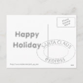 Briefkaart met zwarte en witte kerstbedekking (Achterkant)