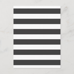 Briefkaart met zwarte en witte strepen