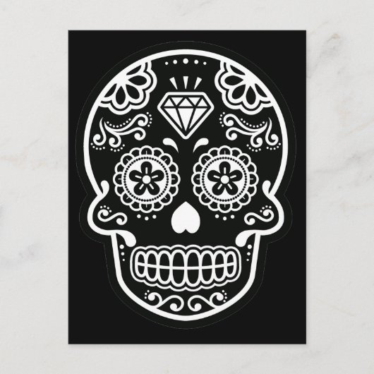 Briefkaart met zwarte en witte suiker (Voorkant)