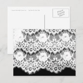 Briefkaart met zwarte en witte zijde (Voorkant / Achterkant)